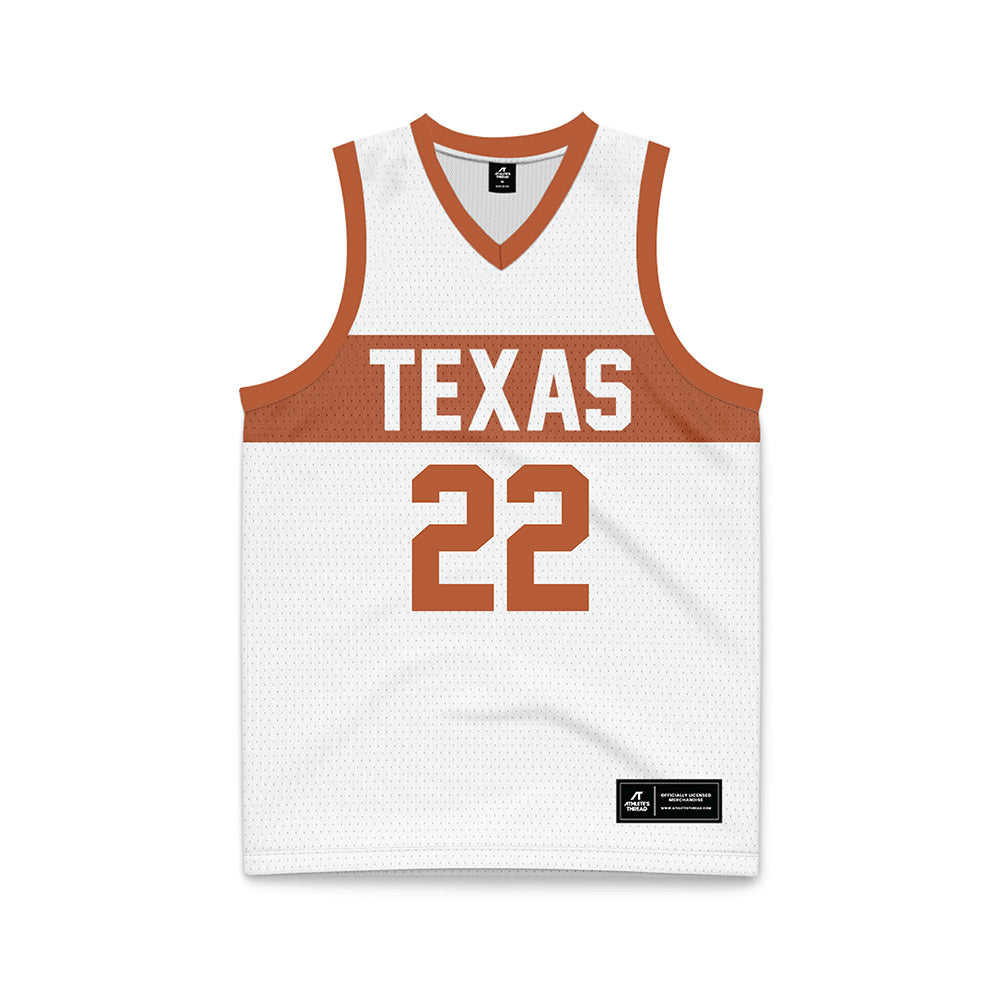 Texas - NCAA Men's Basketball : Devon Pryor - White Basketball Jersey