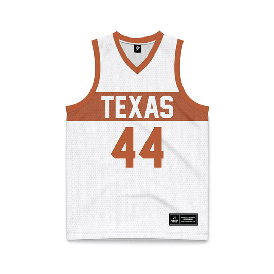 Texas - NCAA Men's Basketball : Brandon Taylor - White Basketball Jersey-0
