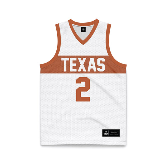 Texas - NCAA Men's Basketball : Chendall Weaver - White Basketball Jersey