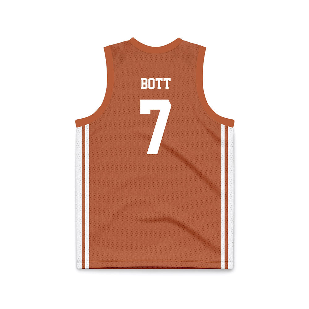 Texas - NCAA Men's Basketball : Cole Bott - Orange Basketball Jersey-1