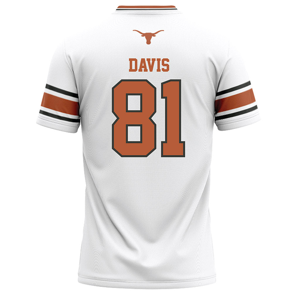 Texas - NCAA Football : Juan Davis - White Football Jersey