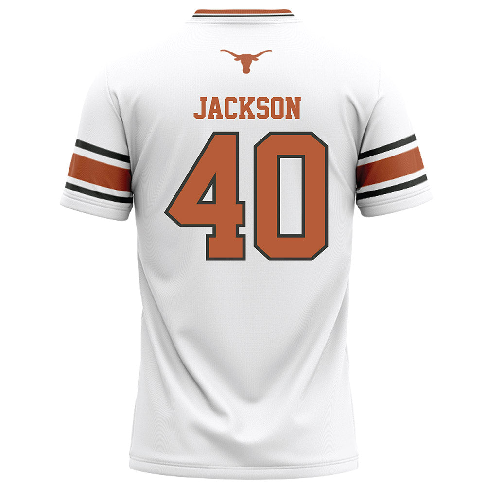 Texas - NCAA Football : Lance Jackson - White Football Jersey-1