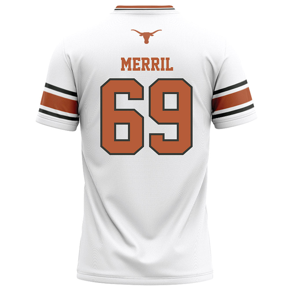 Texas - NCAA Football : Max Merril - White Football Jersey