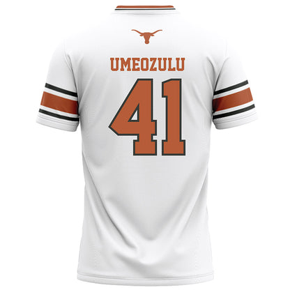 Texas - NCAA Football : Ziky Umeozulu - White Football Jersey