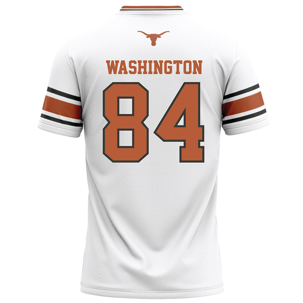 Texas - NCAA Football : Jordan Washington - White Football Jersey