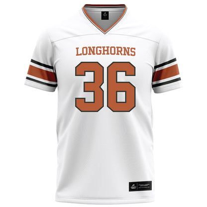 Texas - NCAA Football : Quinn Merritt - White Football Jersey