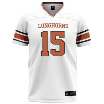 Texas - NCAA Football : Trey Owens - White Football Jersey-0