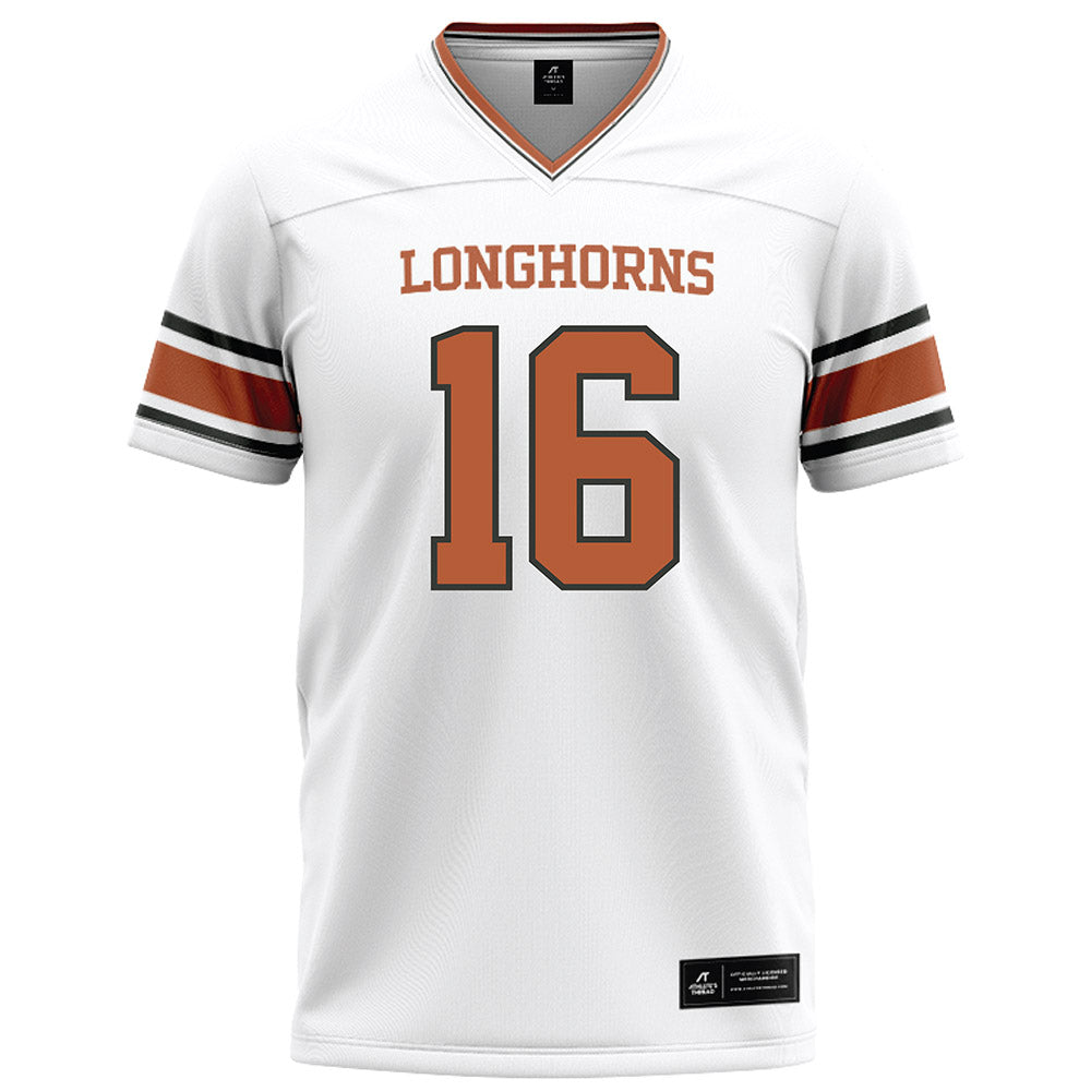 Texas - NCAA Football : Arch Manning - White Football Jersey-0