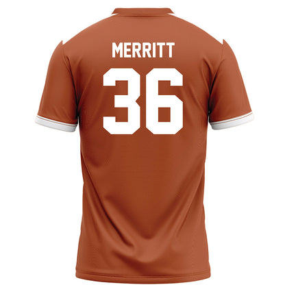 Texas - NCAA Football : Quinn Merritt - Orange Football Jersey