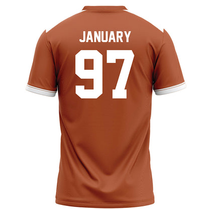 Texas - NCAA Football : Alex January - Orange Football Jersey