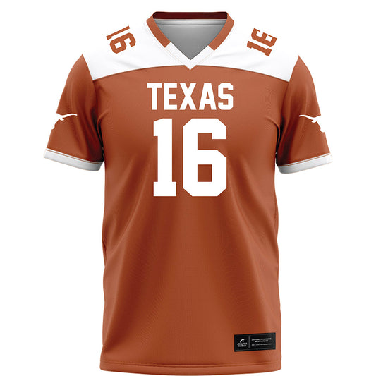 Texas - NCAA Football : Arch Manning - Orange Football Jersey-0