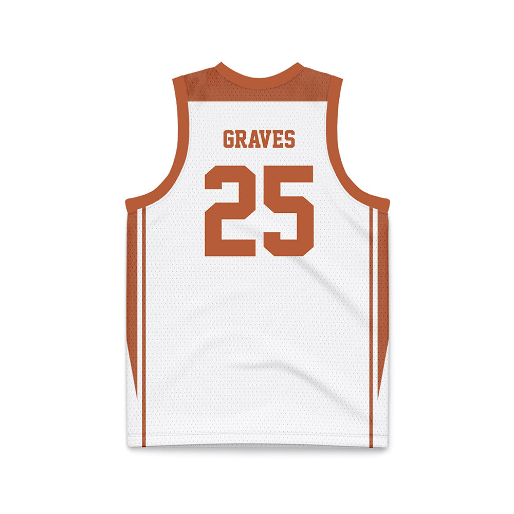 Texas - NCAA Women's Basketball : Sarah Graves - Basketball Jersey