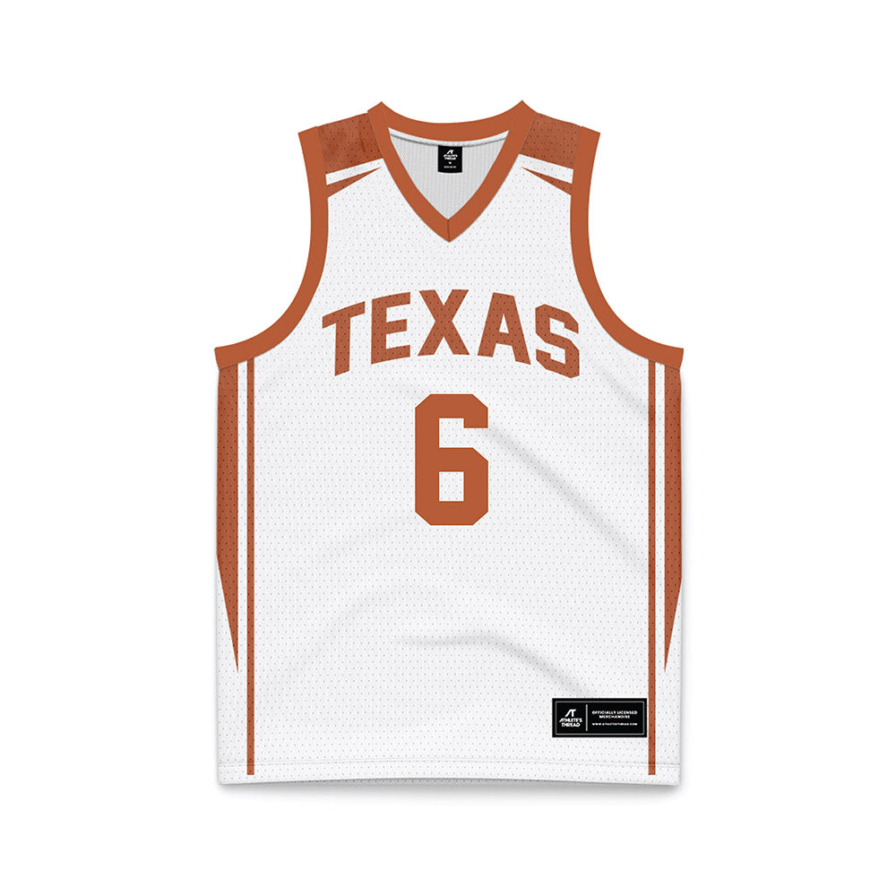 Texas - NCAA Women's Basketball : Sarah Graves - White Basketball Jersey-0