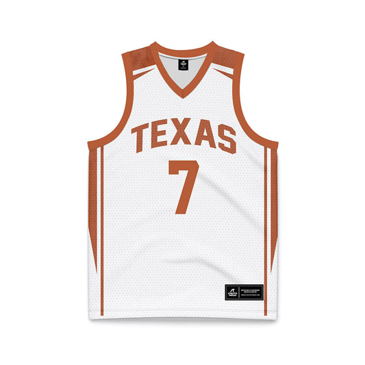 Texas - NCAA Women's Basketball : Jordan Lee - White Basketball Jersey-0