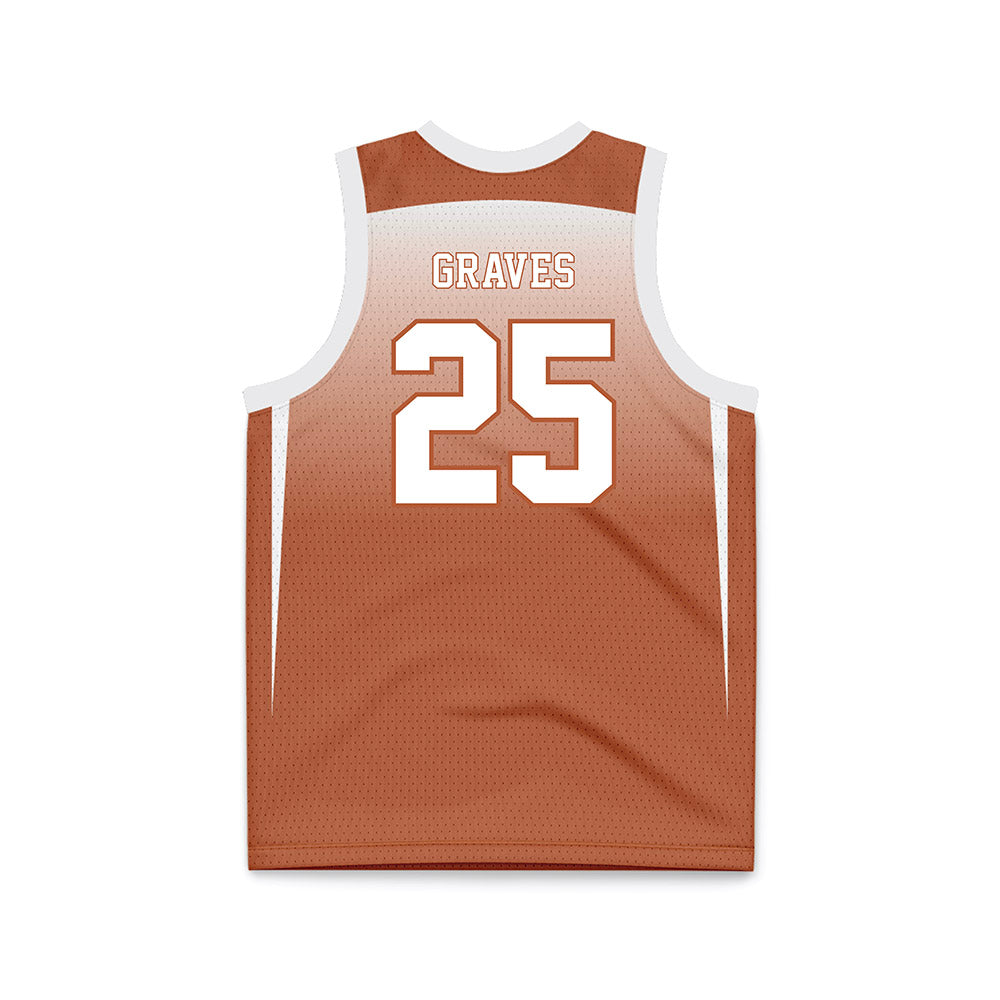 Texas - NCAA Women's Basketball : Sarah Graves - Basketball Jersey