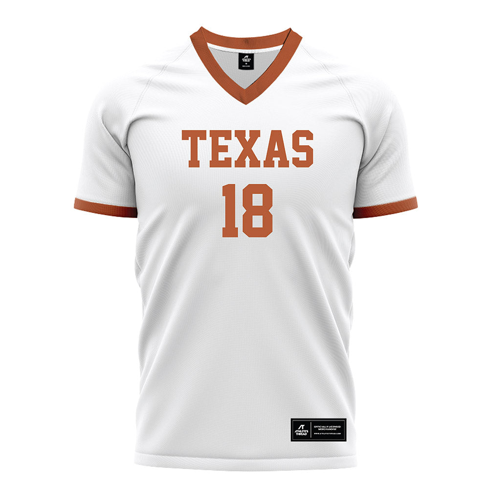 Texas - NCAA Women's Soccer : Kendell Williams - White Soccer Jersey-0
