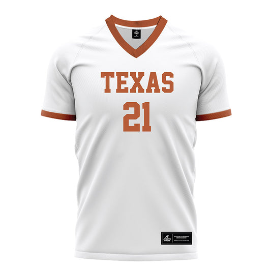 Texas - NCAA Women's Soccer : Antonette lopez - White Soccer Jersey-0