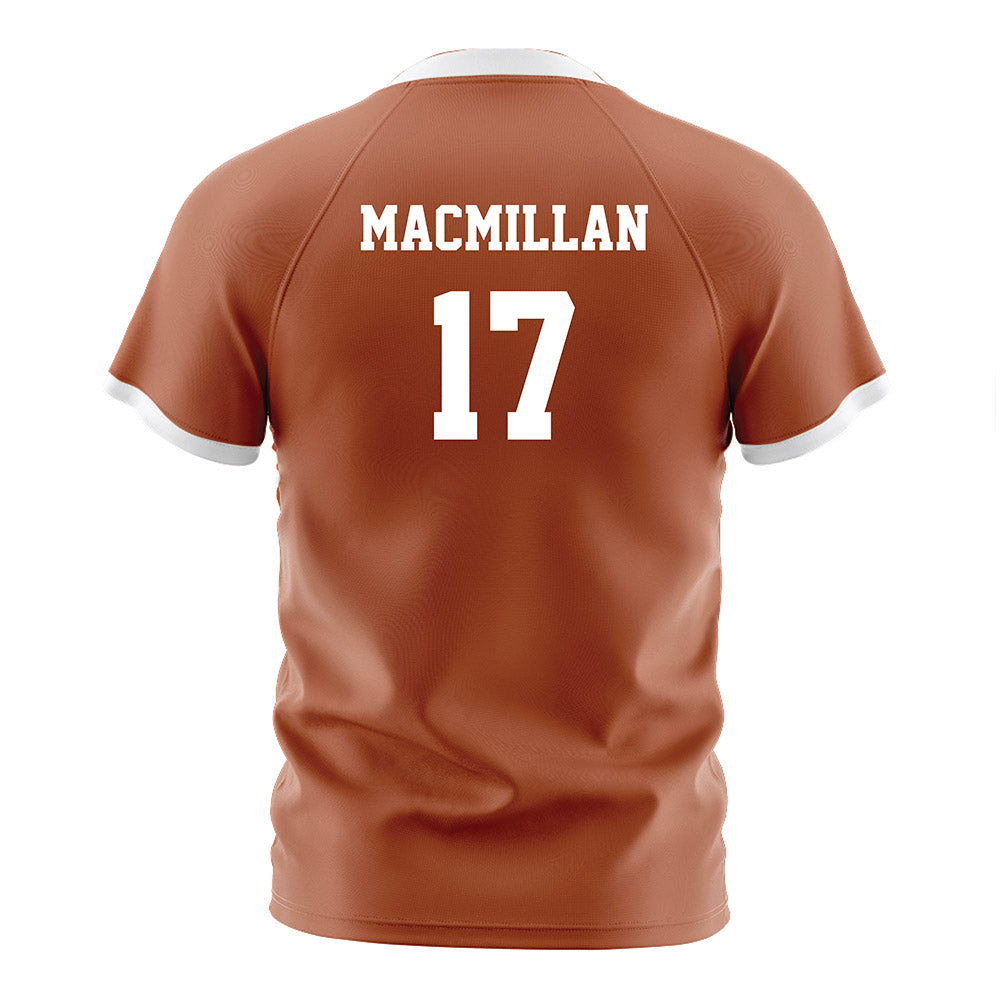 Texas - NCAA Women's Soccer : Molly MacMillan - Orange Soccer Jersey-1