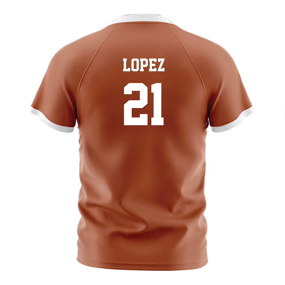 Texas - NCAA Women's Soccer : Antonette lopez - Orange Soccer Jersey-1