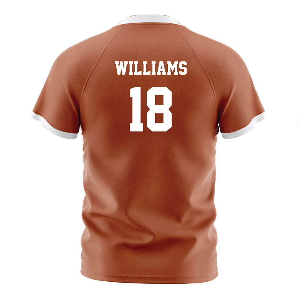 Texas - NCAA Women's Soccer : Kendell Williams - Orange Soccer Jersey-1