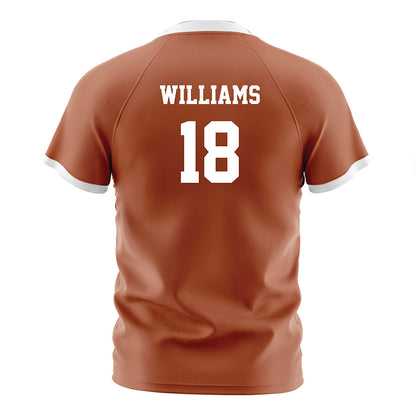 Texas - NCAA Women's Soccer : Kendell Williams - Orange Soccer Jersey-1