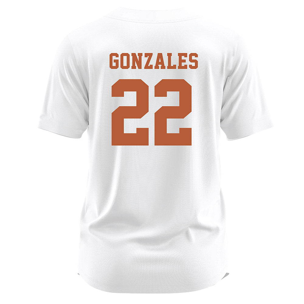 Texas - NCAA Softball : Brenlee Gonzales - White Jersey-1