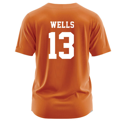Texas - NCAA Softball : Hannah Wells - Orange Jersey-1