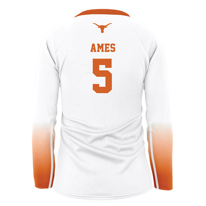 Texas - NCAA Women's Volleyball : Ayden Ames - White Volleyball Jersey