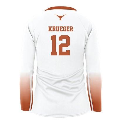 Texas - NCAA Women's Volleyball : Callie krueger - White Volleyball Jersey-1