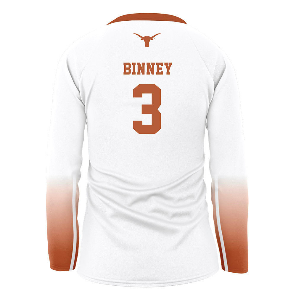 Texas - NCAA Women's Volleyball : Rella Binney - White Volleyball Jersey-1