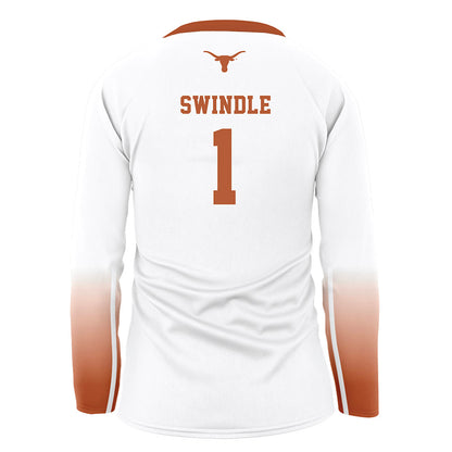 Texas - NCAA Women's Volleyball : Ella Swindle - White Volleyball Jersey