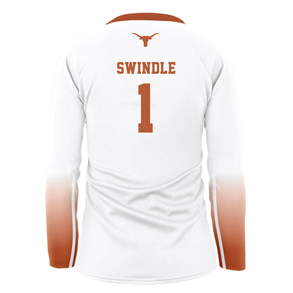 Texas - NCAA Women's Volleyball : Ella Swindle - White Volleyball Jersey-1