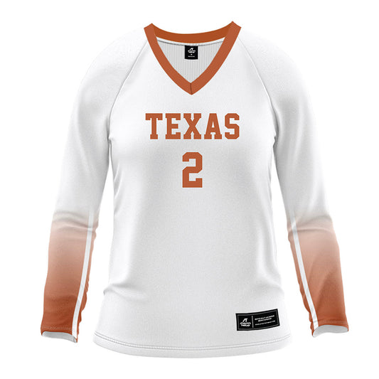 Texas - NCAA Women's Volleyball : Emma Halter - White Volleyball Jersey-0