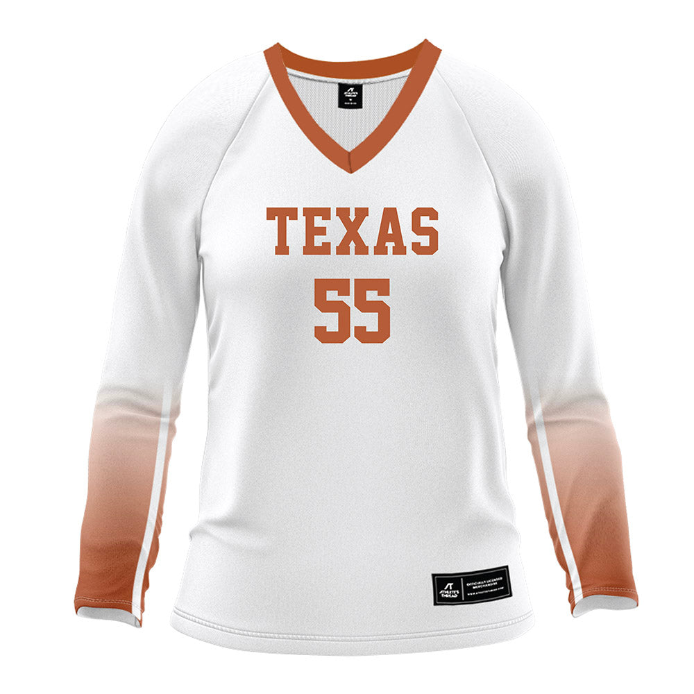 Texas - NCAA Women's Volleyball : Nya Bunton - White Volleyball Jersey-0