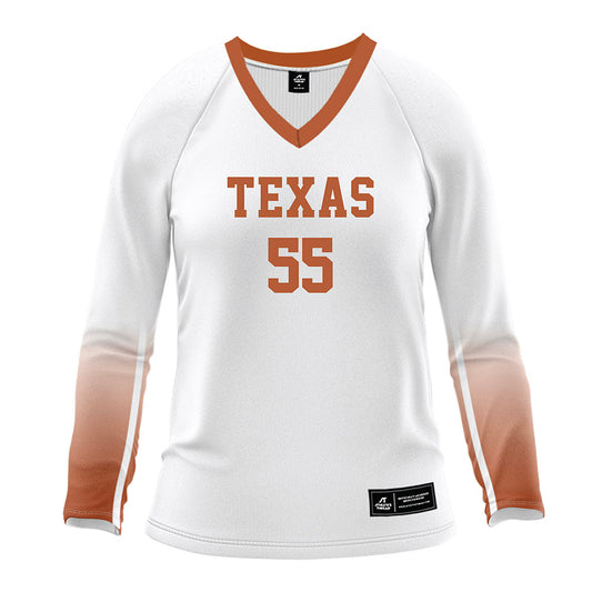 Texas - NCAA Women's Volleyball : Nya Bunton - White Volleyball Jersey-0