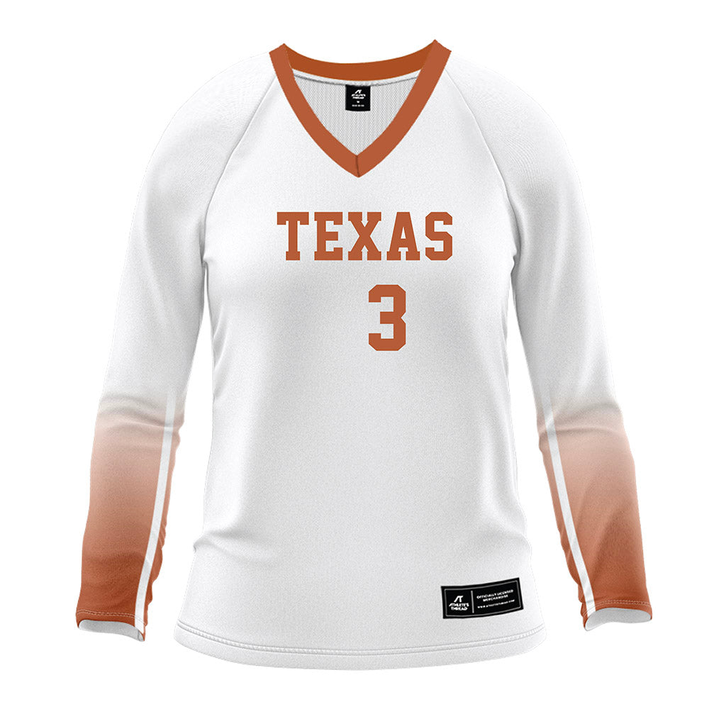 Texas - NCAA Women's Volleyball : Rella Binney - White Volleyball Jersey-0