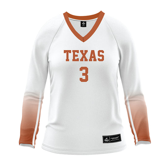 Texas - NCAA Women's Volleyball : Rella Binney - White Volleyball Jersey-0