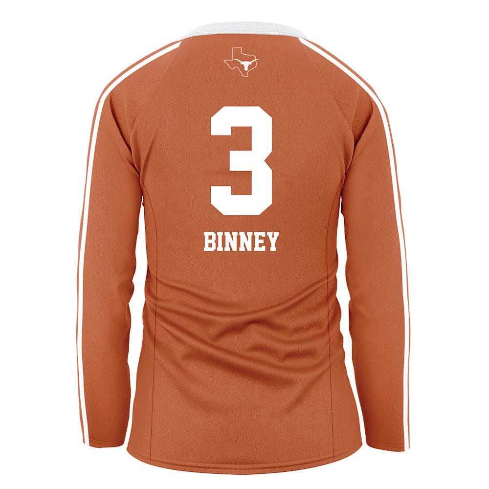 Texas - NCAA Women's Volleyball : Rella Binney - Orange Volleyball Jersey-1