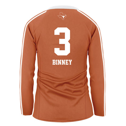 Texas - NCAA Women's Volleyball : Rella Binney - Orange Volleyball Jersey-1