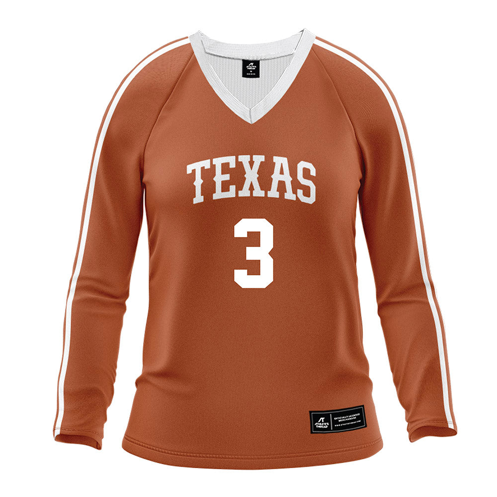 Texas - NCAA Women's Volleyball : Rella Binney - Orange Volleyball Jersey-0