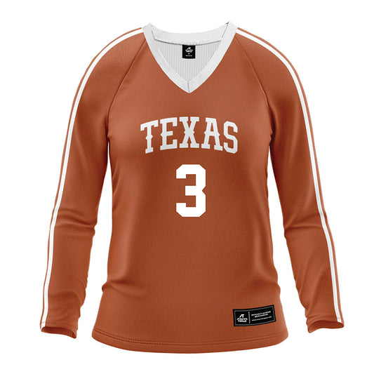 Texas - NCAA Women's Volleyball : Rella Binney - Orange Volleyball Jersey-0