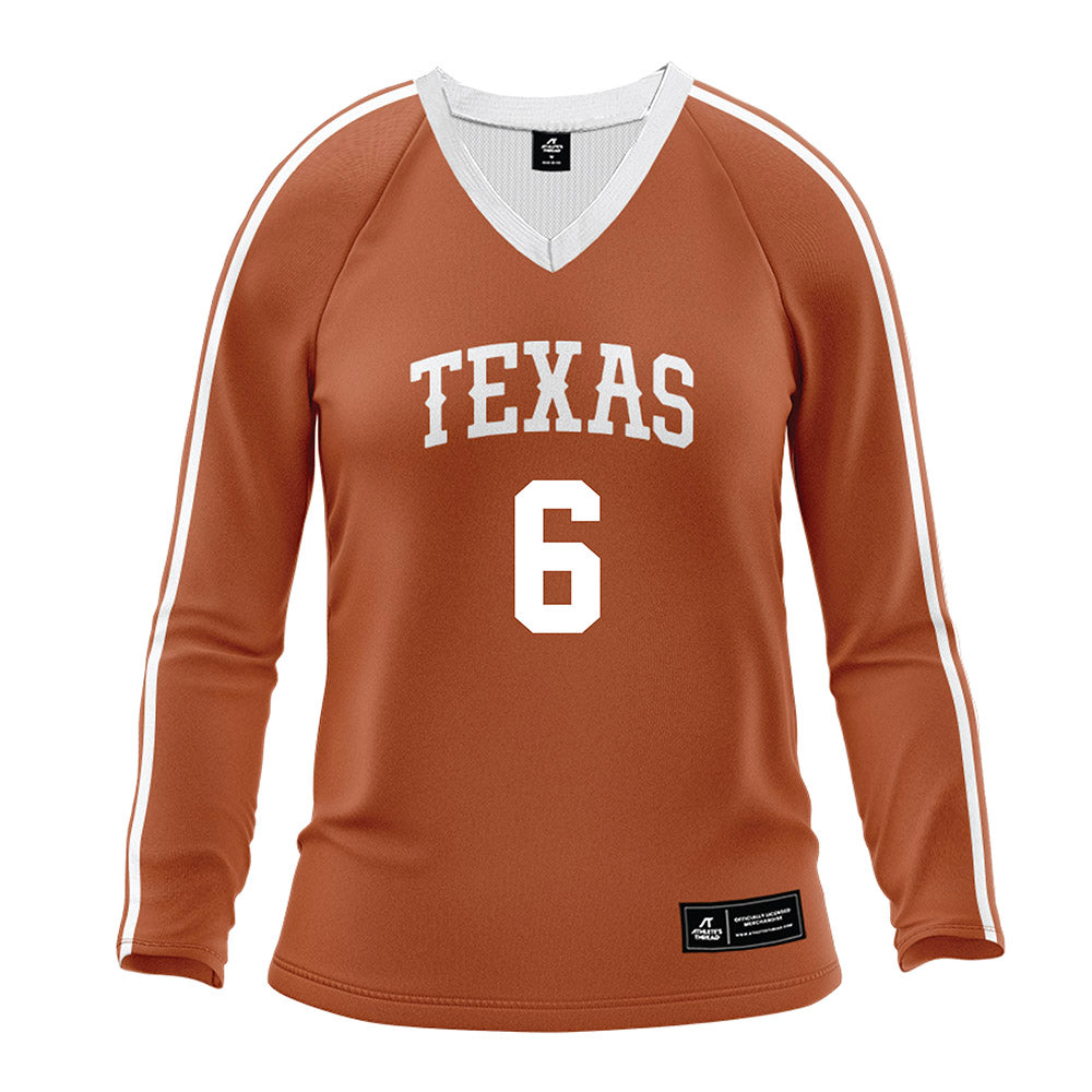 Texas - NCAA Women's Volleyball : Abby Vander Wal - Orange Volleyball Jersey-0