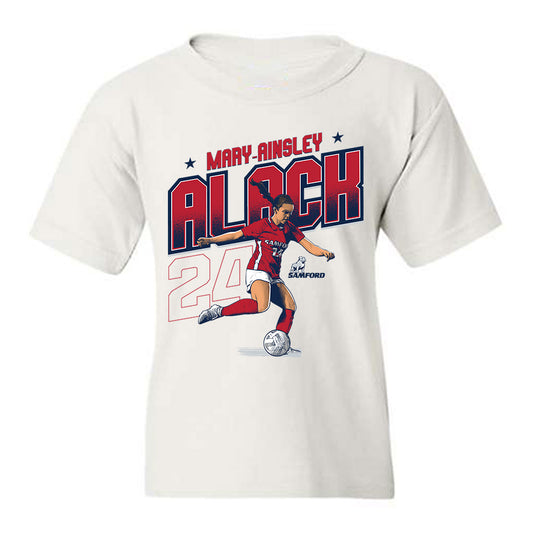 Samford - NCAA Women's Soccer : Mary-Ainsley Alack - Caricature Youth T-Shirt-0