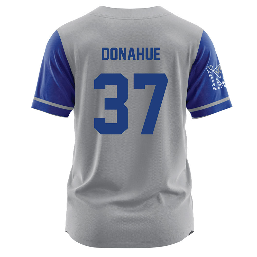 Memphis - NCAA Baseball : Hayden Donahue - Grey Jersey-1