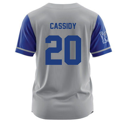 Memphis - NCAA Baseball : Trae Cassidy - Grey Jersey-1
