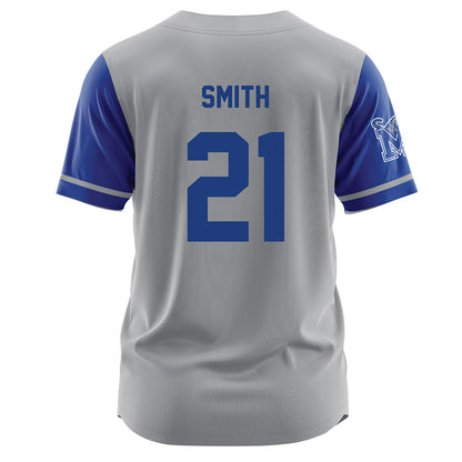 Memphis - NCAA Baseball : Charlie Smith - Grey Jersey-1