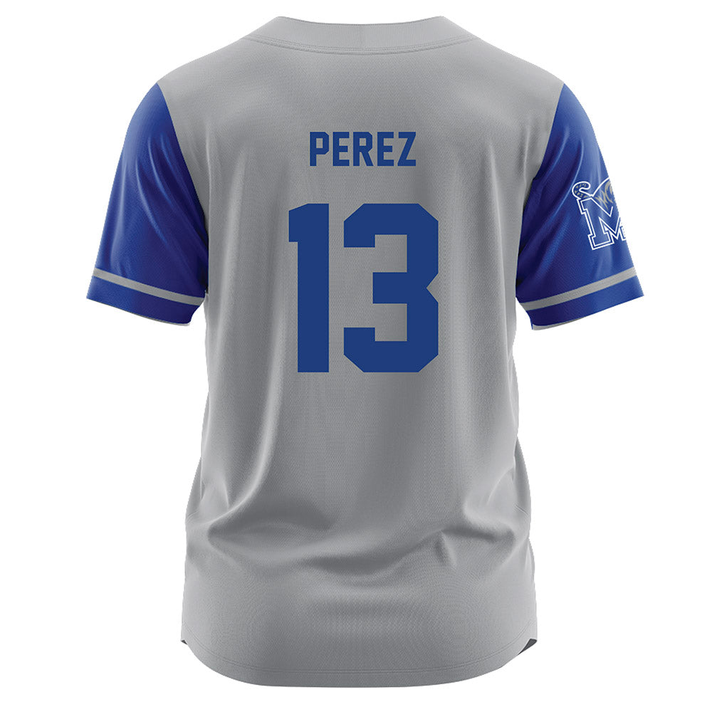 Memphis - NCAA Baseball : Daniel Perez - Grey Jersey