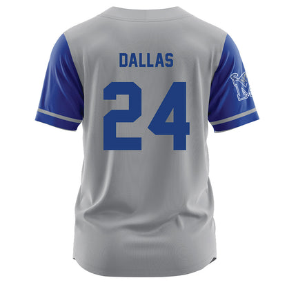 Memphis - NCAA Baseball : Michael Dallas - Grey Jersey-1