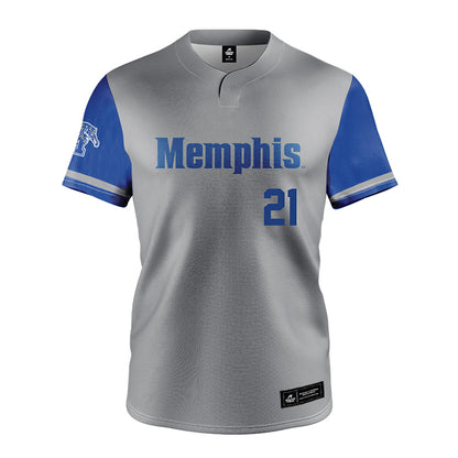 Memphis - NCAA Baseball : Charlie Smith - Grey Jersey-0