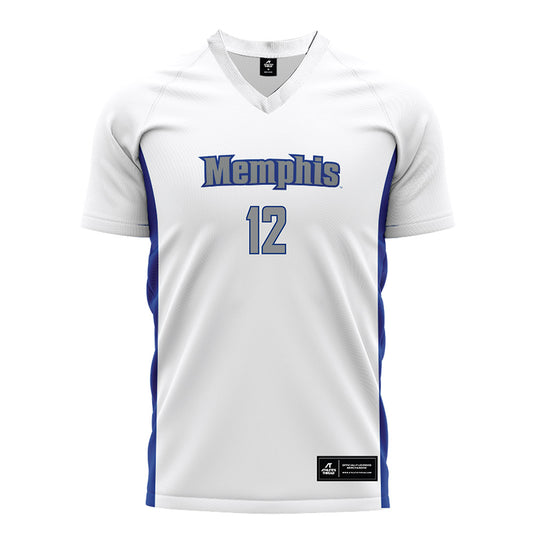 Memphis - NCAA Men's Soccer : Michael Holliday - White Soccer Jersey-0